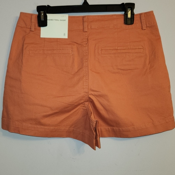 Women’s Washed Twill Shorts Coral Mist, size 8 - Picture 3 of 10